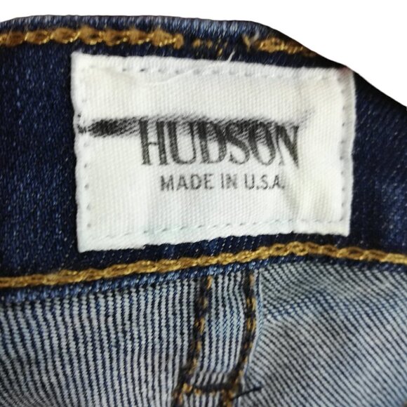 Hudson Krista Super Skinny Ankle Jeans Size 27 Distressed Destroyed New Stretch - Picture 10 of 12